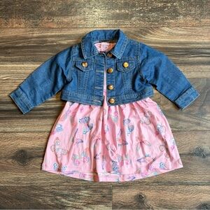 Picapino girls 2 piece dress and jacket set size 3-6 months